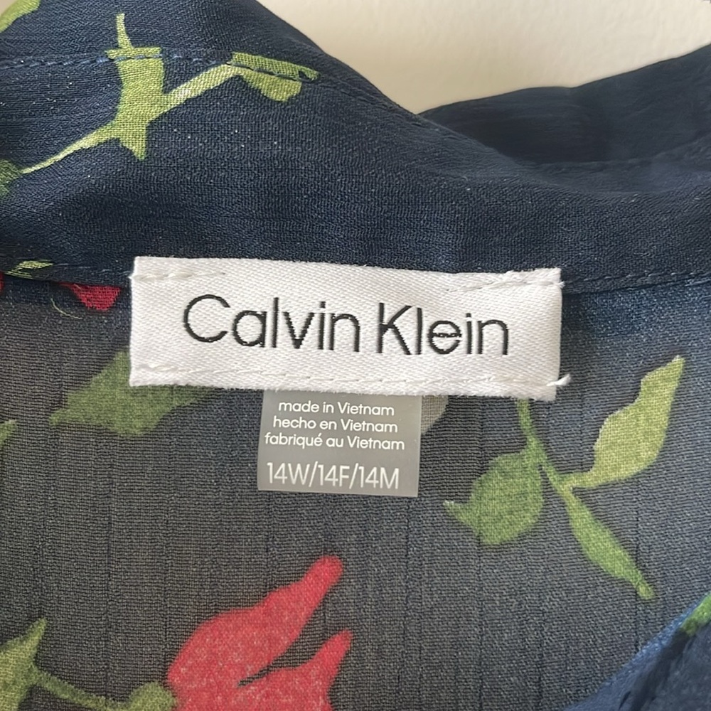 Calvin Klein Floral Shirt Dress - Picture 9 of 16